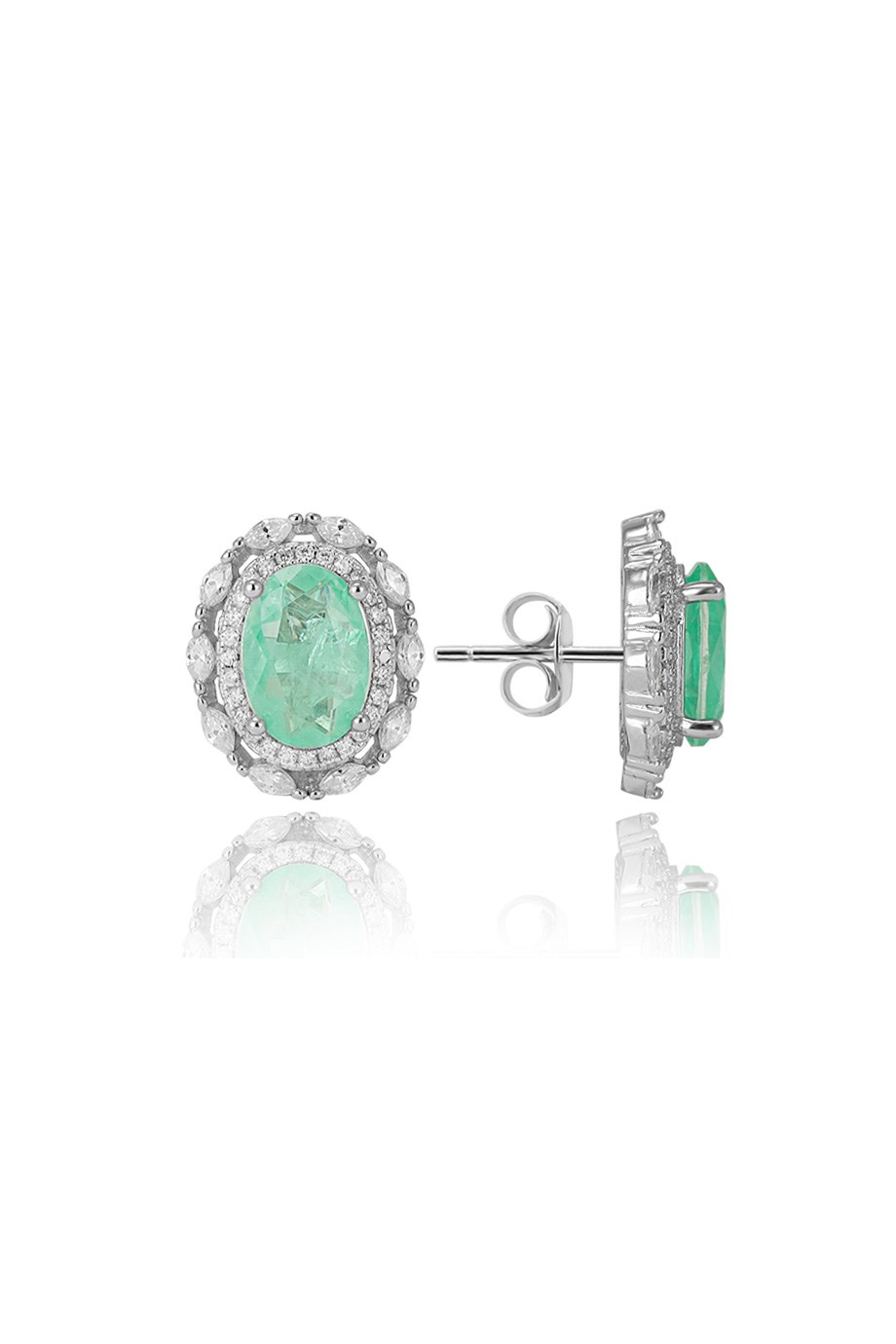 PARAIBA TOURMALİN YEŞİL TAŞLI KÜPE