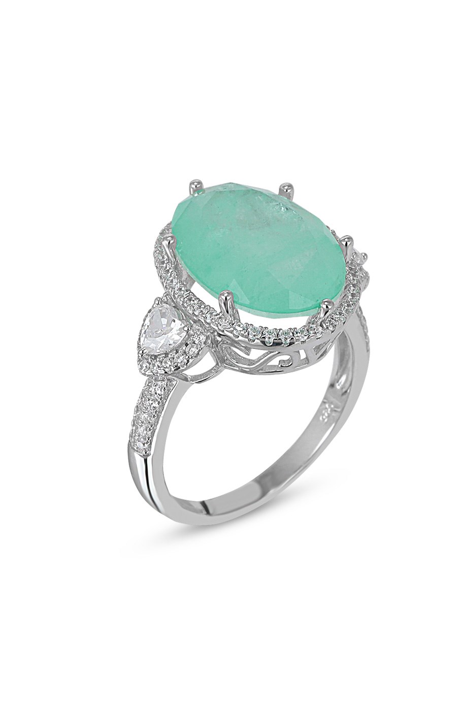 PARAIBA TOURMALİN YEŞİL TAŞLI YÜZÜK