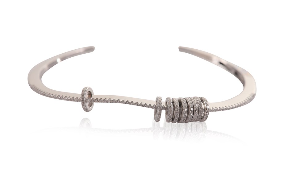 ZIRCON WITH STONE ITALIAN BANGLE