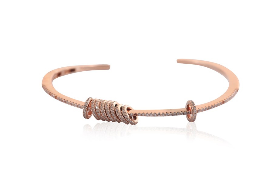 ZIRCON WITH STONE ITALIAN BANGLE