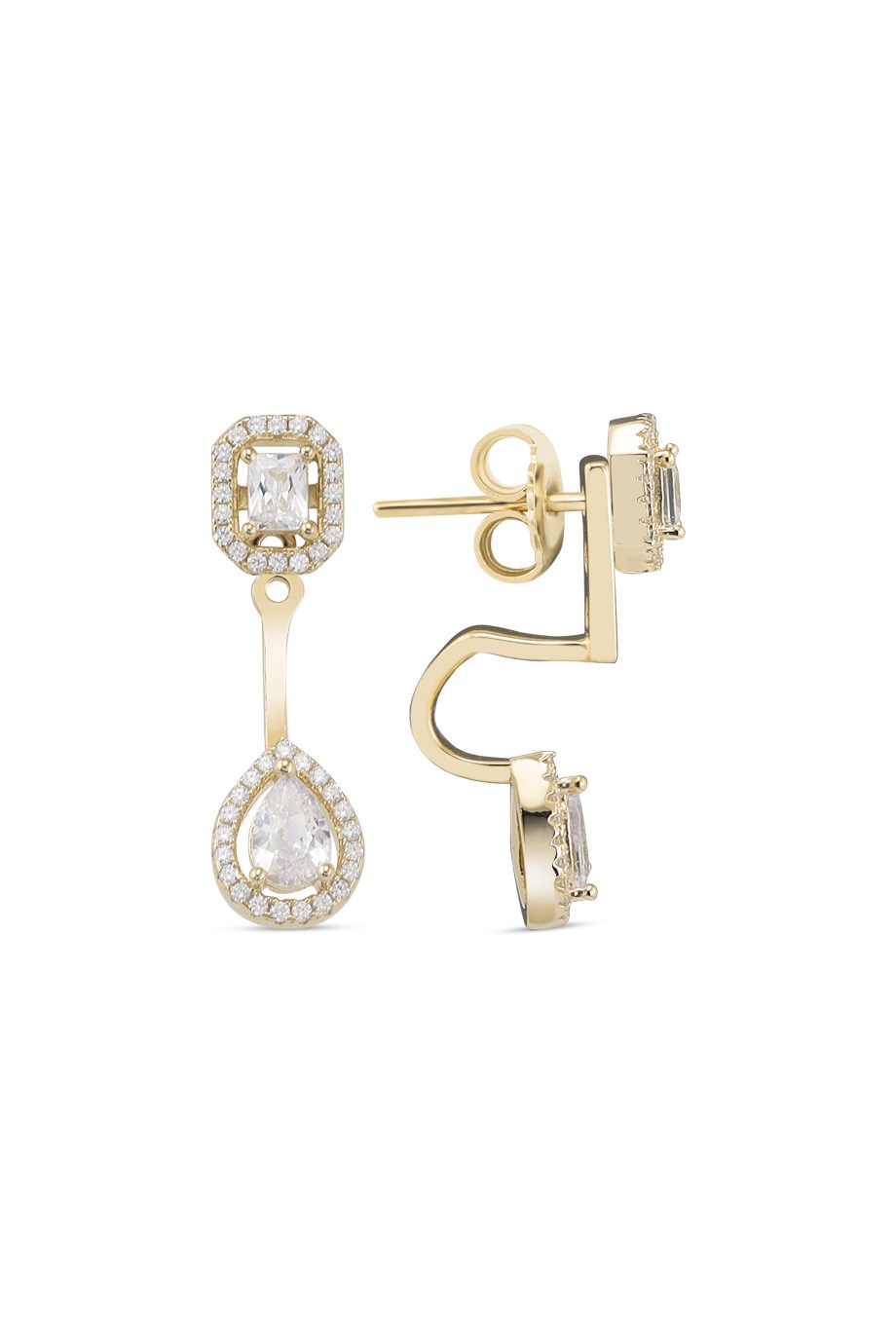 ZIRCON WITH STONE ITALIAN EARRING