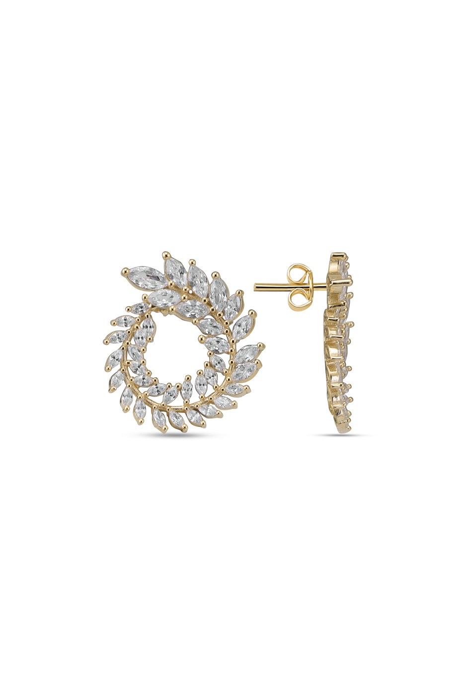 ZIRCON WITH STONE ITALIAN EARRING