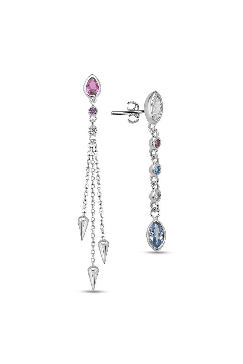 ZIRCON WITH STONE ITALIAN EARRING