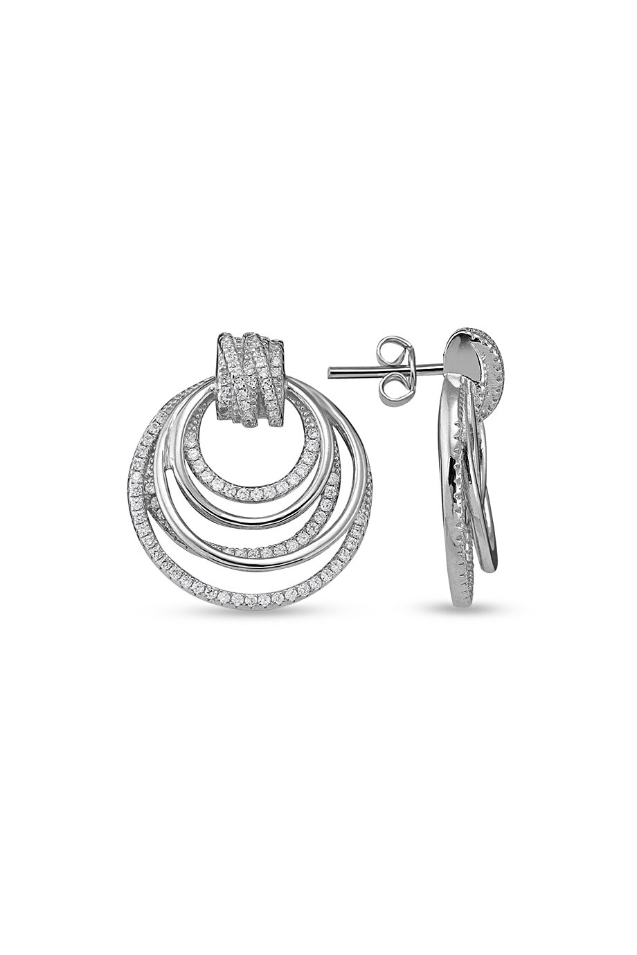 ZIRCON WITH STONE ITALIAN EARRING
