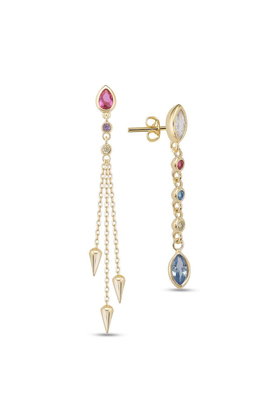 ZIRCON WITH STONE ITALIAN EARRING