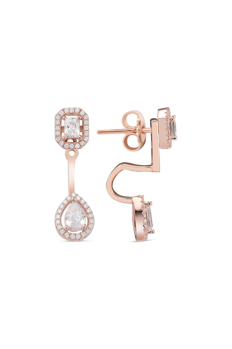 ZIRCON WITH STONE ITALIAN EARRING