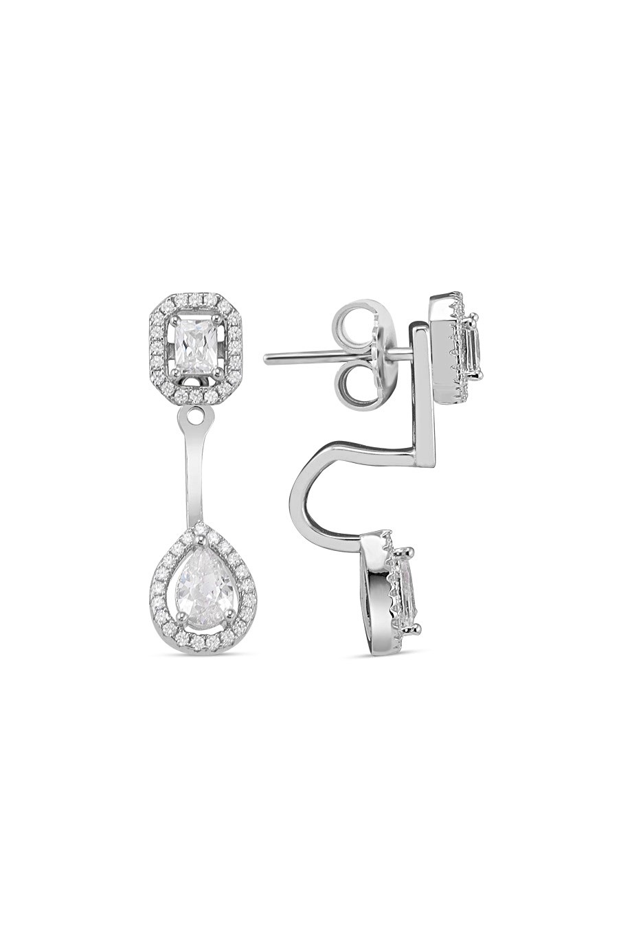 ZIRCON WITH STONE ITALIAN EARRING