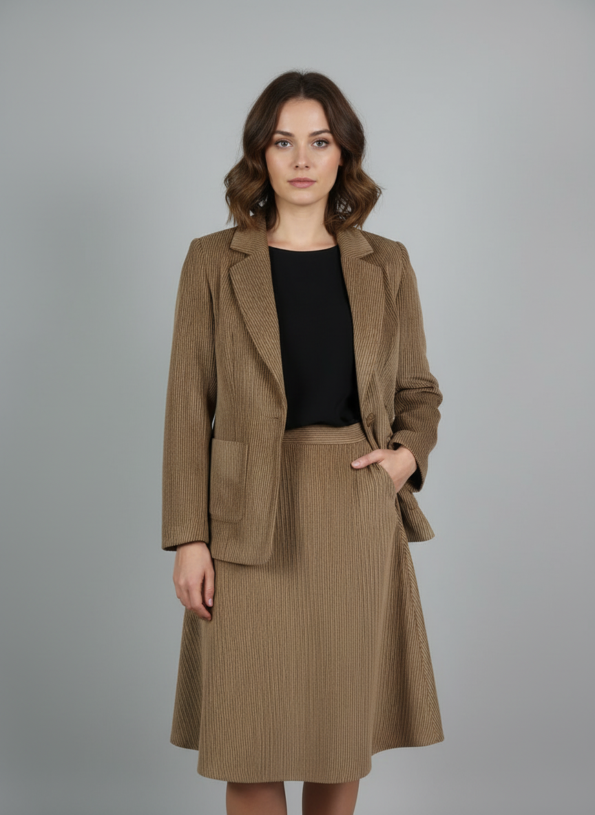 Kadife Tek Dugme Ceket