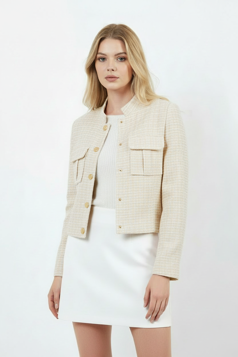 Cream Tweed Jacket