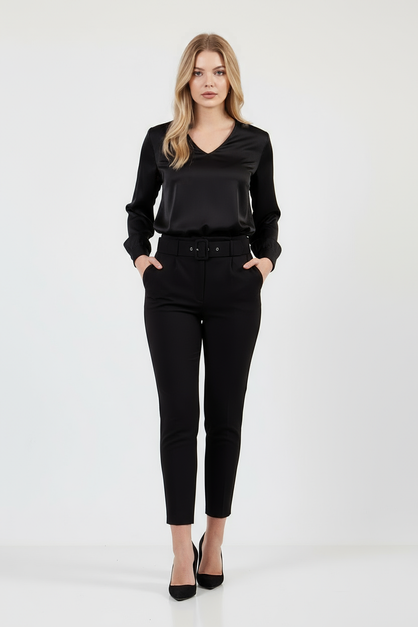 Black Belted Pants