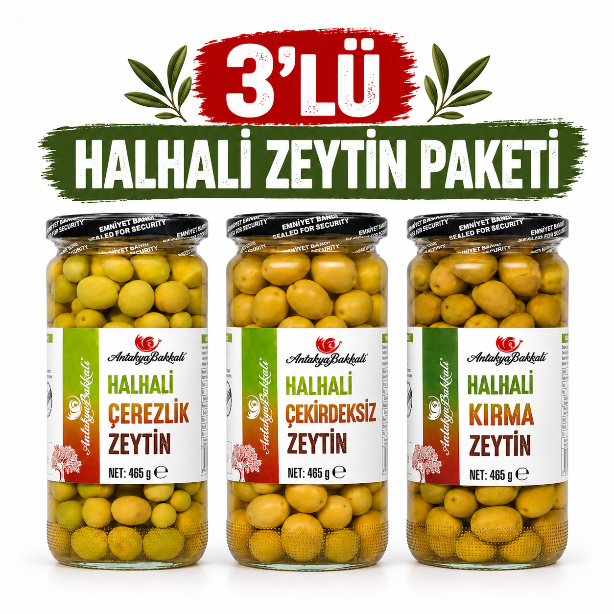 3'lü Karışık Zeytin Paketi