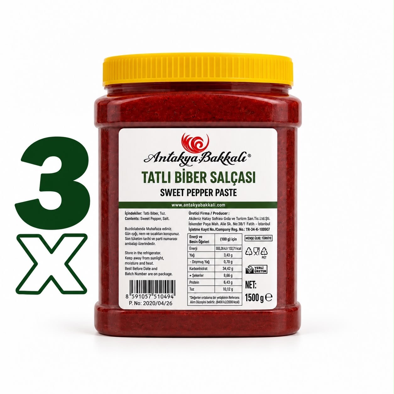 3'lü Tatlı Biber Salçası