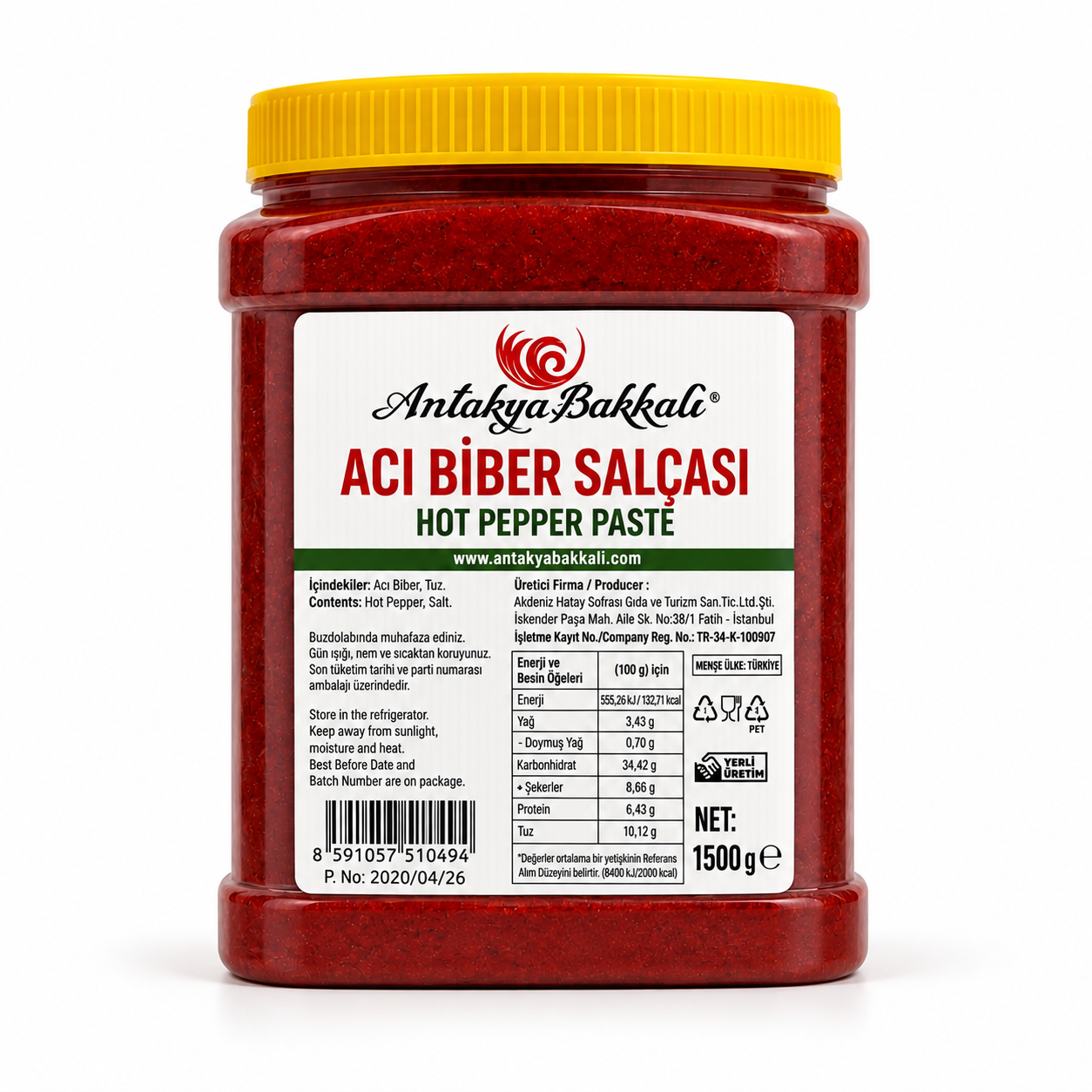 Hatay Acı Biber Salçası 2000 g