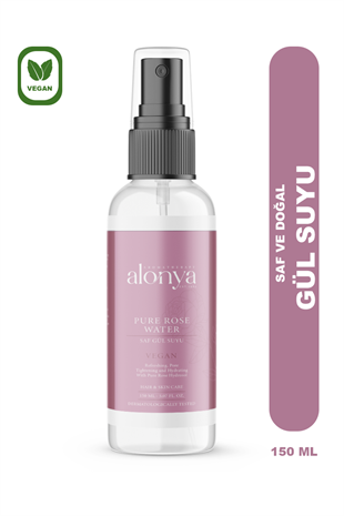 SAF GÜL HİDROSOLÜ AYDINLATICI GÖZENEK SIKILAŞTIRICI VE NEMLENDİRİCİ TONİK 150 ML