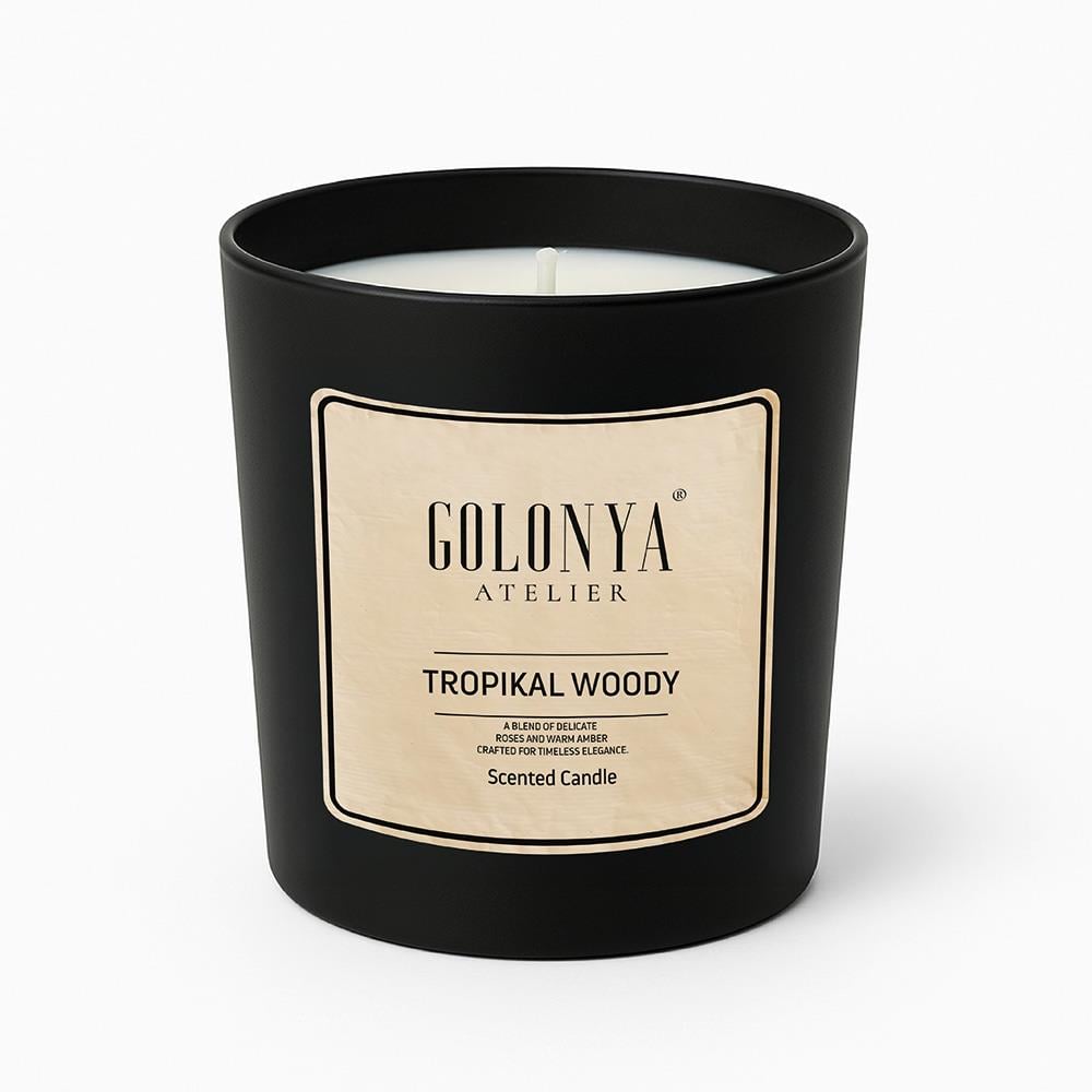 Tropikal Woody Dekoratif Oda & Ofis Premium Kokulu Niche Mum 300GR