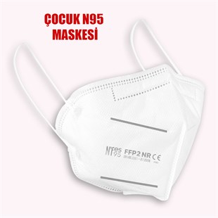 N95 / FFP2 Çocuk Maskesi (10 Adet) Beyaz Full Ultrasonic