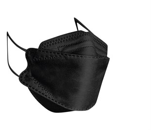 KF94 Özel Tip  Full Ultrasonic Siyah Maske 