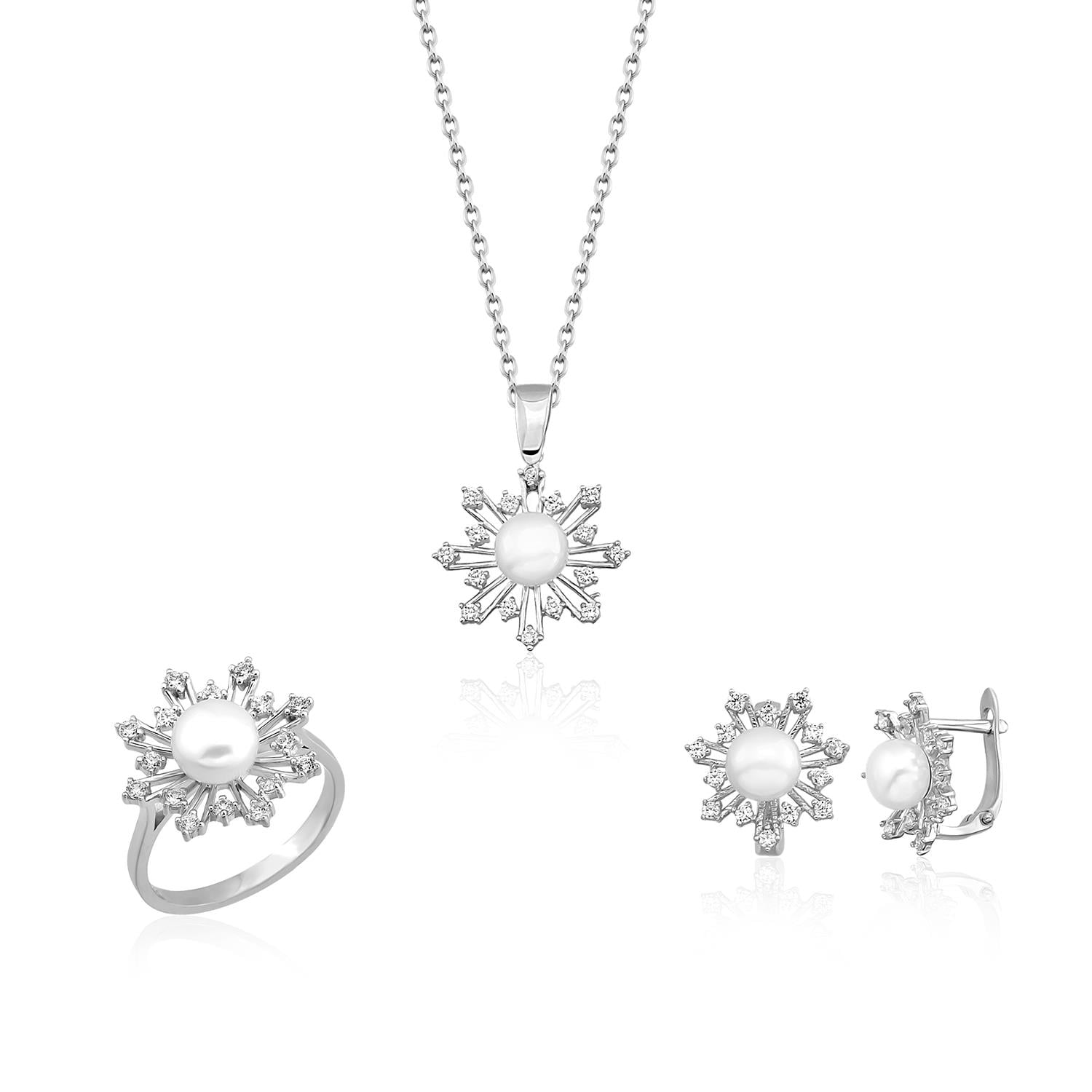 Altın ve İncili Aurora Mini Set