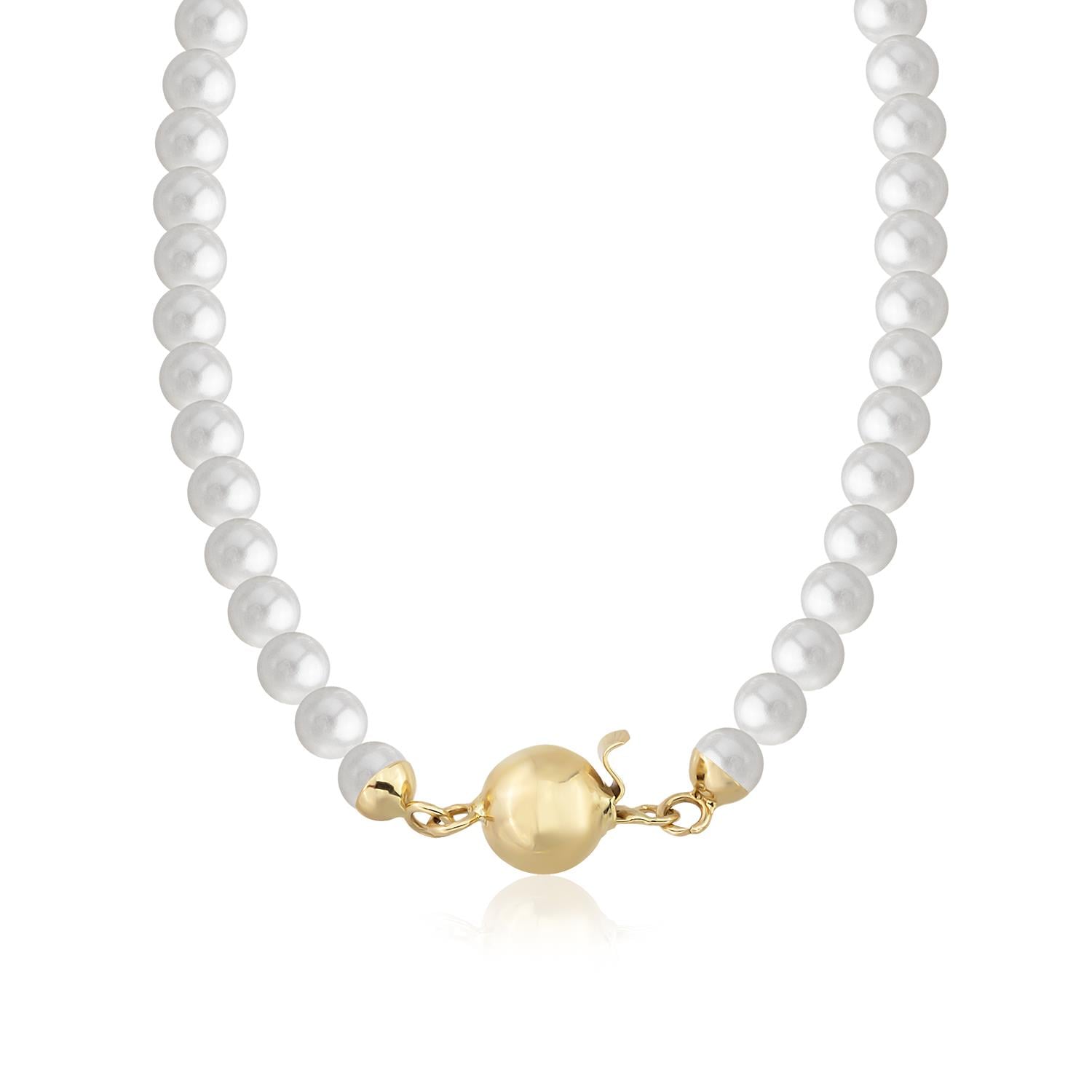 Altın ve İncili Soluna Klips