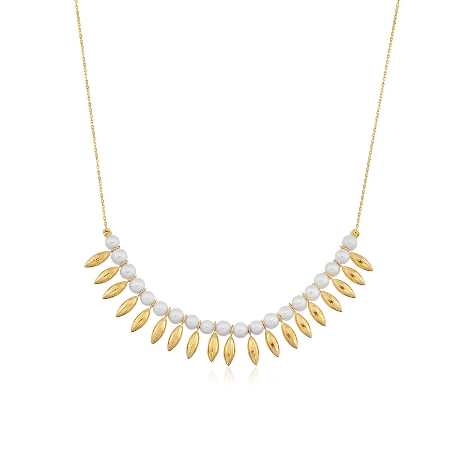 Altın ve İncili Valora Kolye