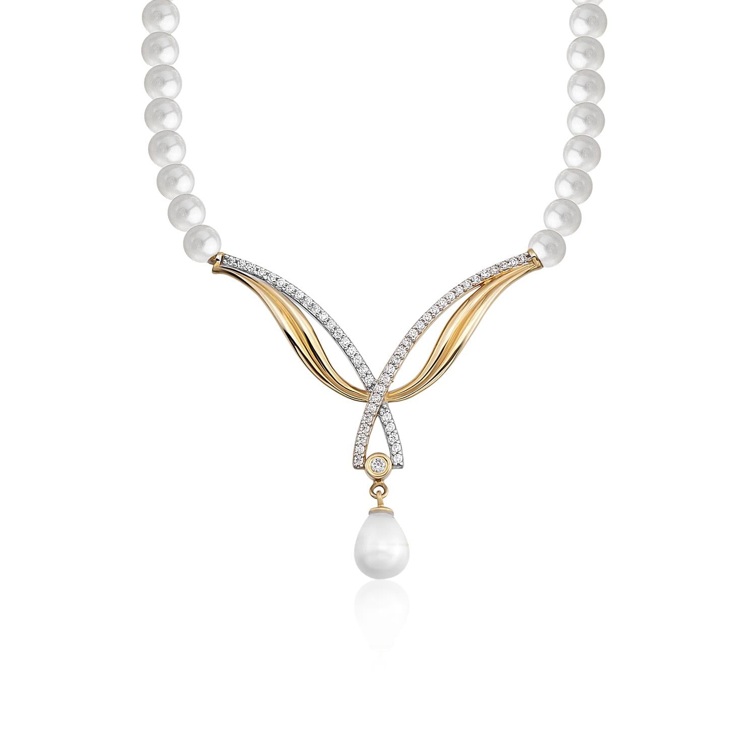 Altın ve İncili Vela Gerdanlık