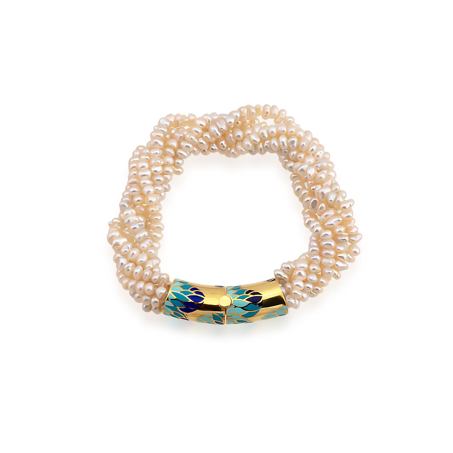 Altın ve İncili Midasus Bileklik