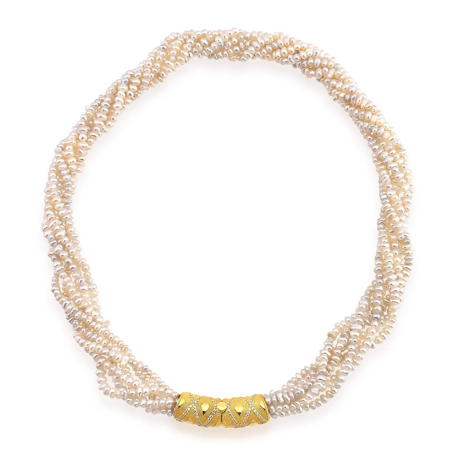 Altın ve İncili Midasus Gerdanlık