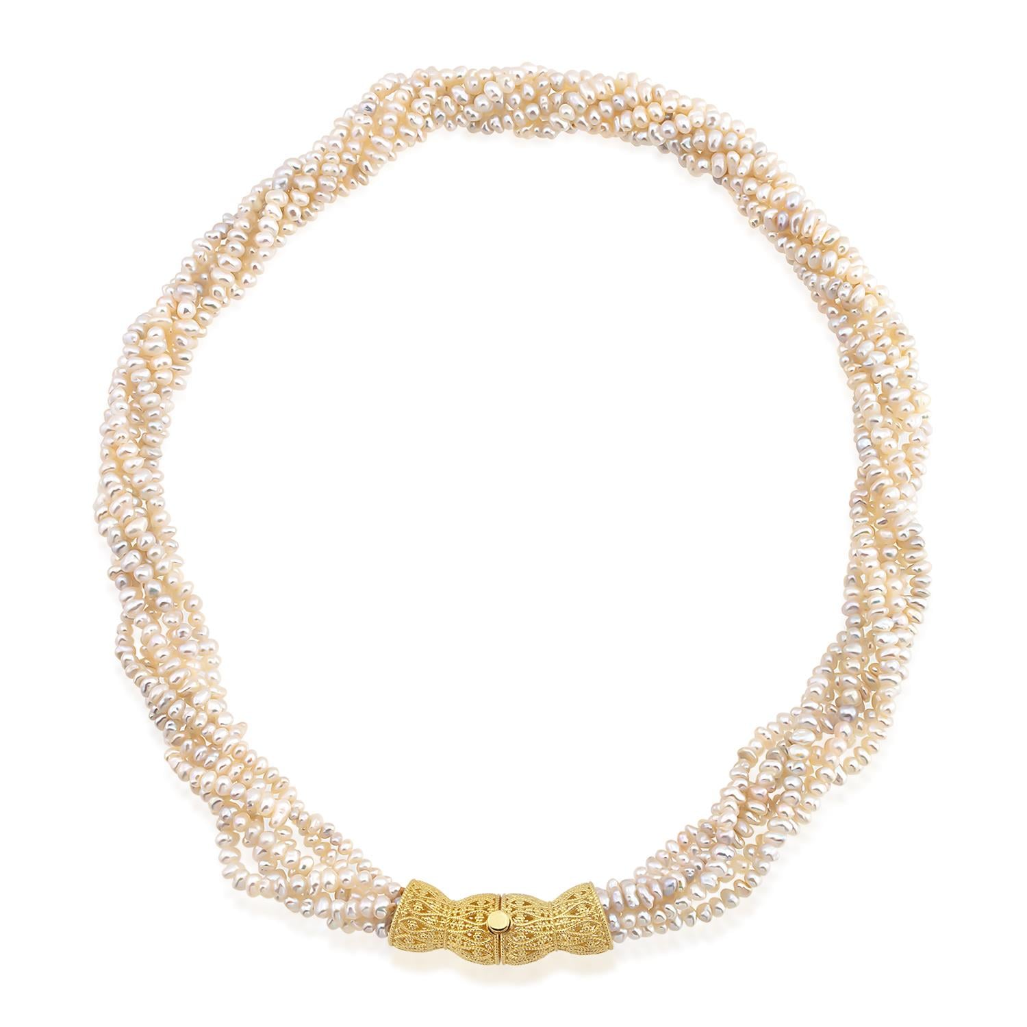 Altın ve İncili Midasus Gerdanlık