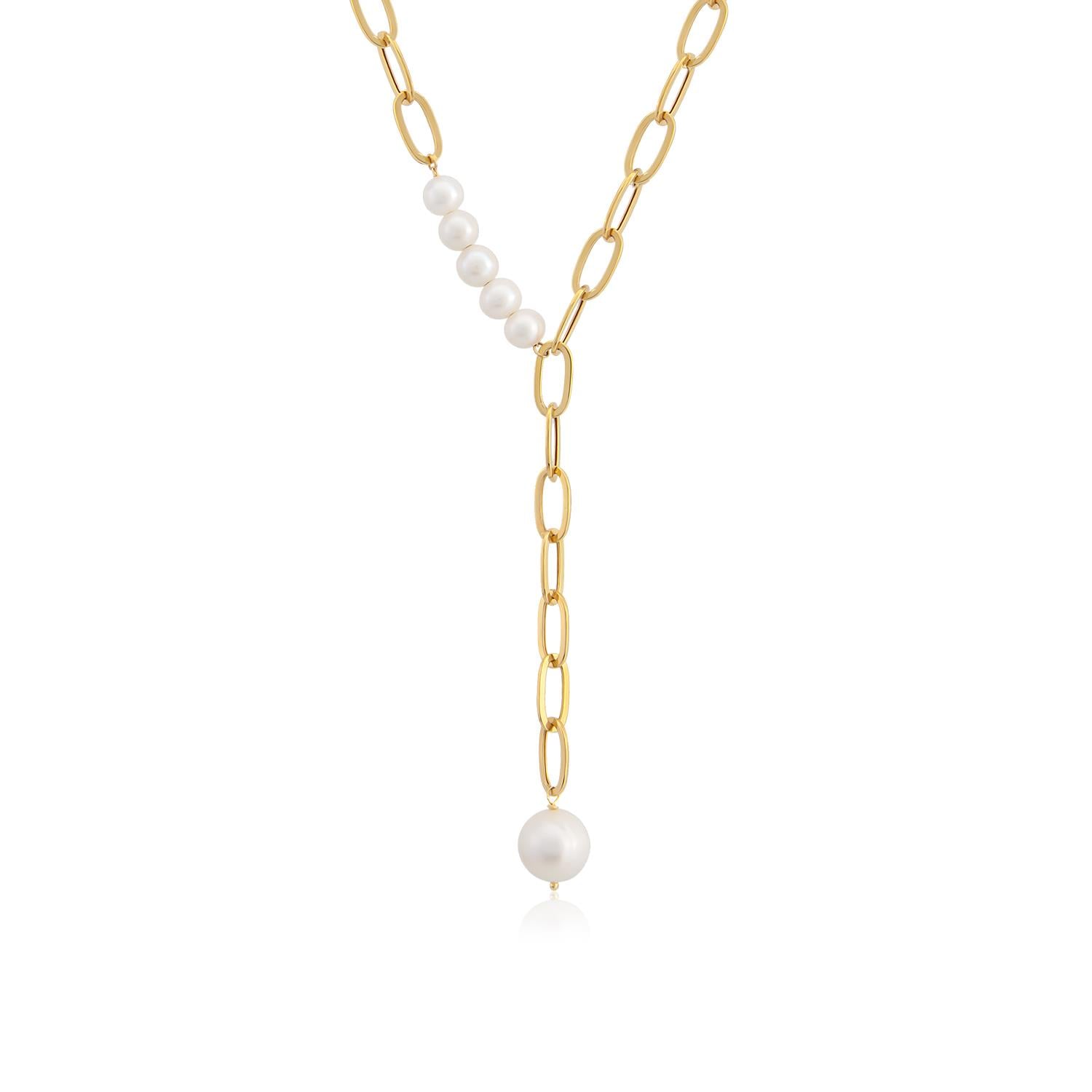 Altın ve İncili Nexa Kolye