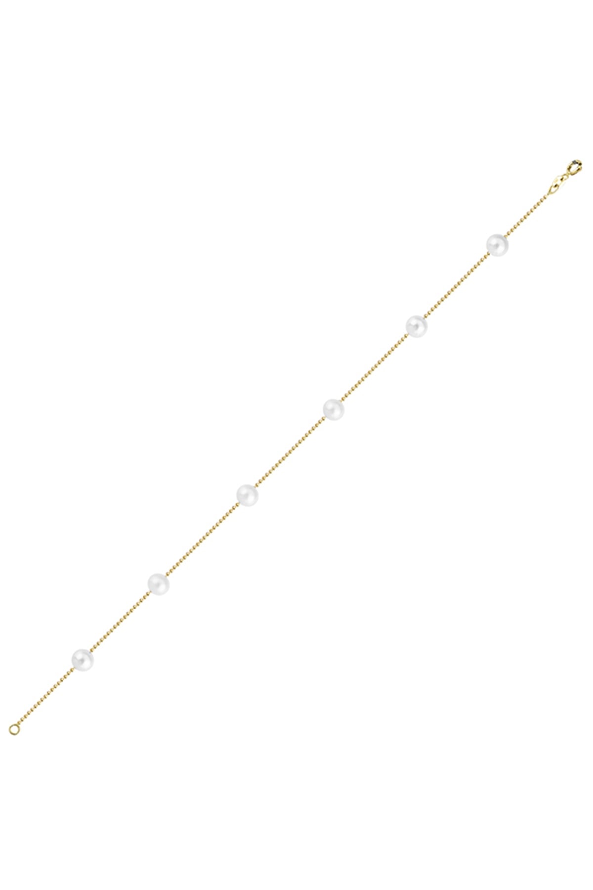 Sade İncili Altın Bileklik