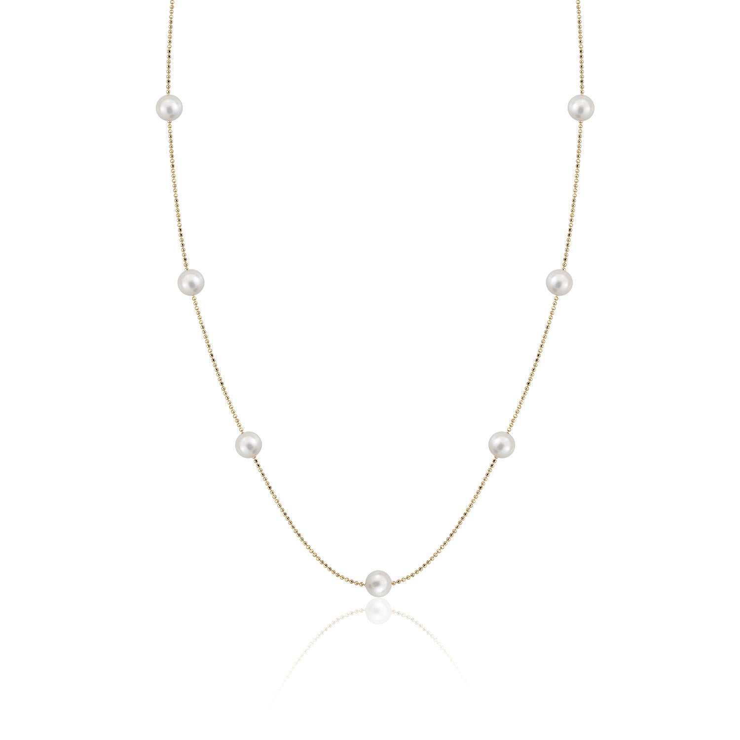 Sade İncili Altın Kolye