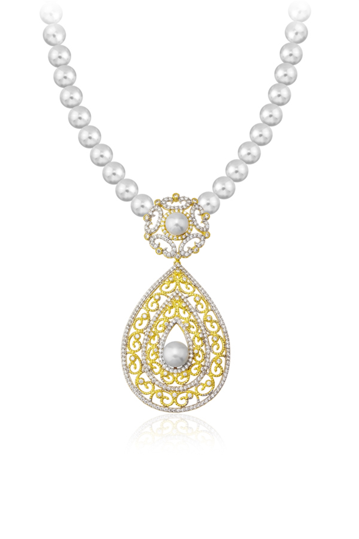 Şiraz Altınlı İncili Kolye