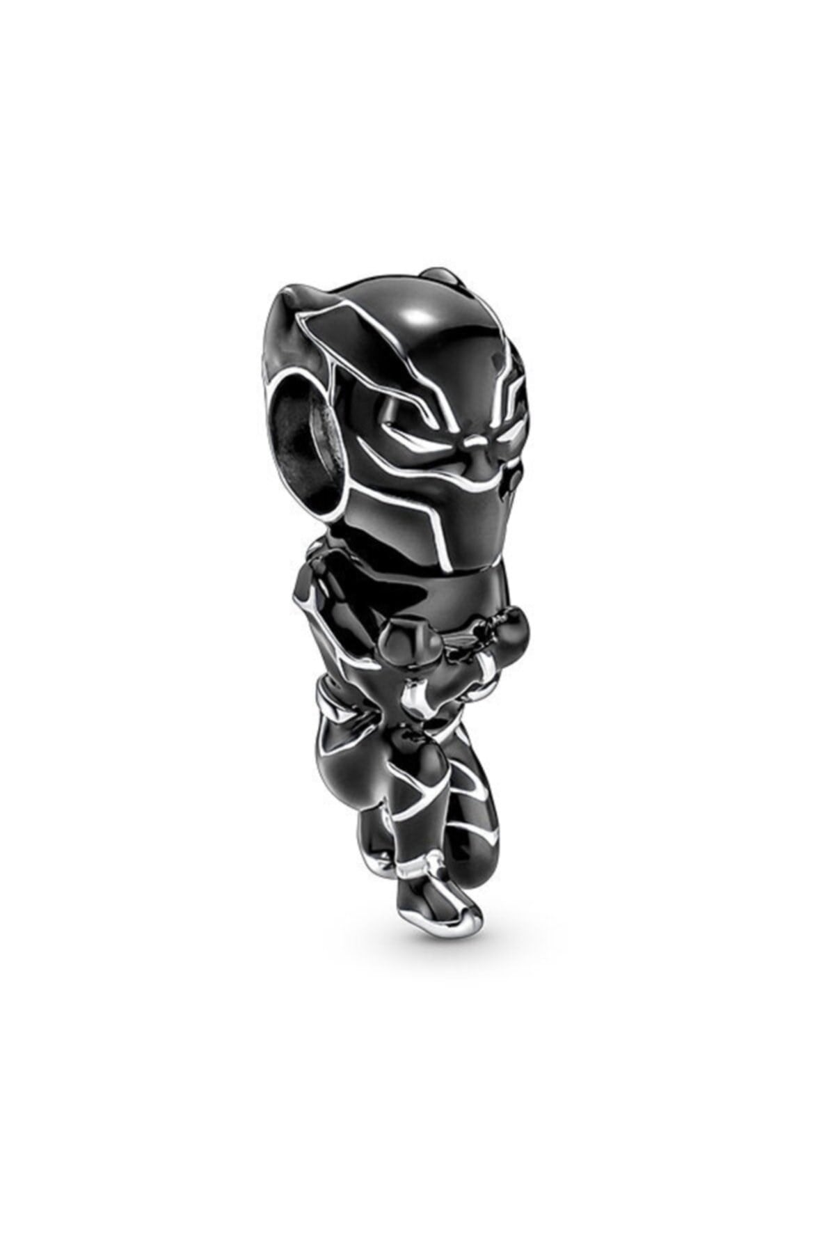  Gümüş Marvel Avengers Black Phanter Charm