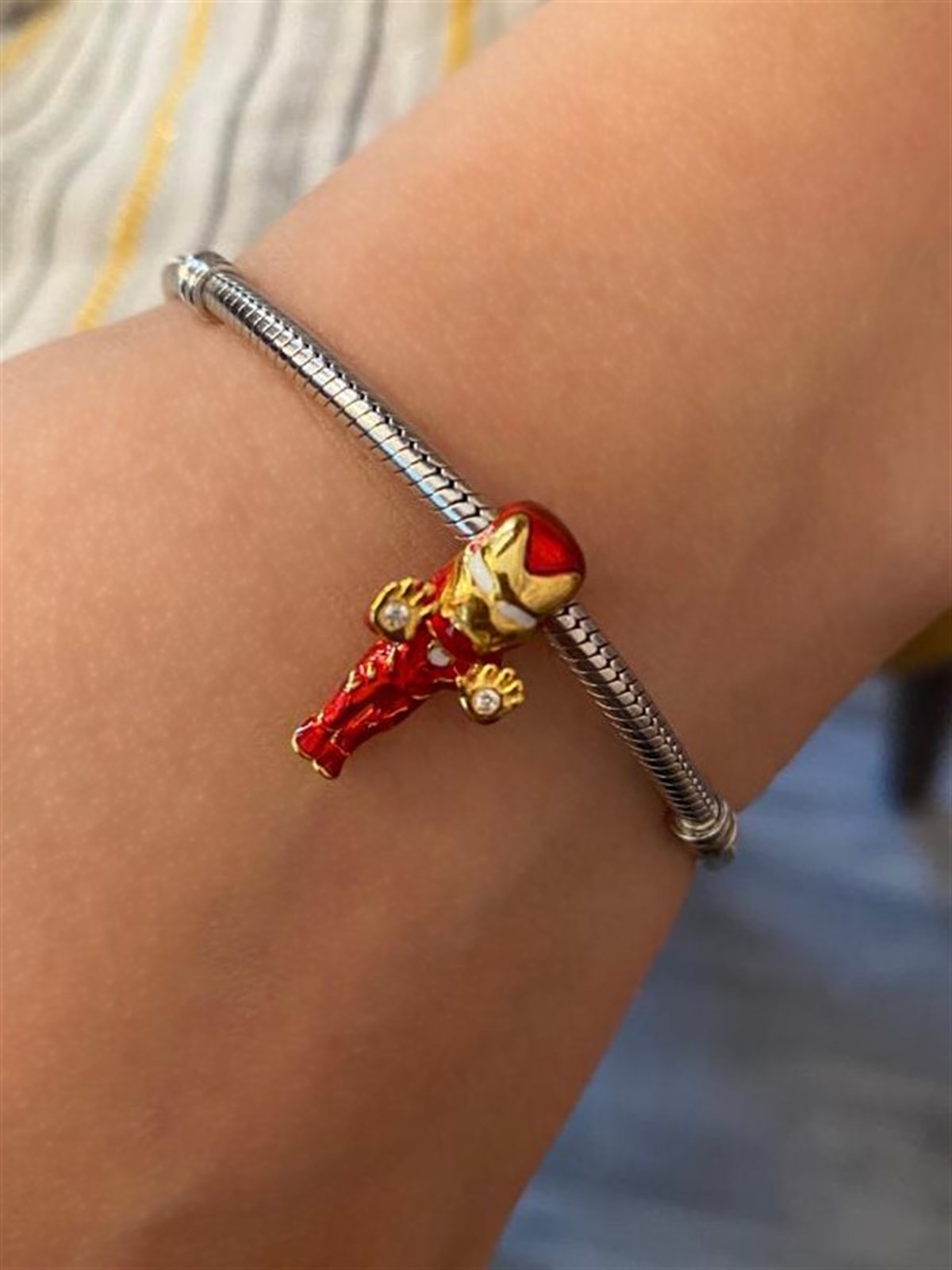  Gümüş Marvel Avengers Iron Man Charm