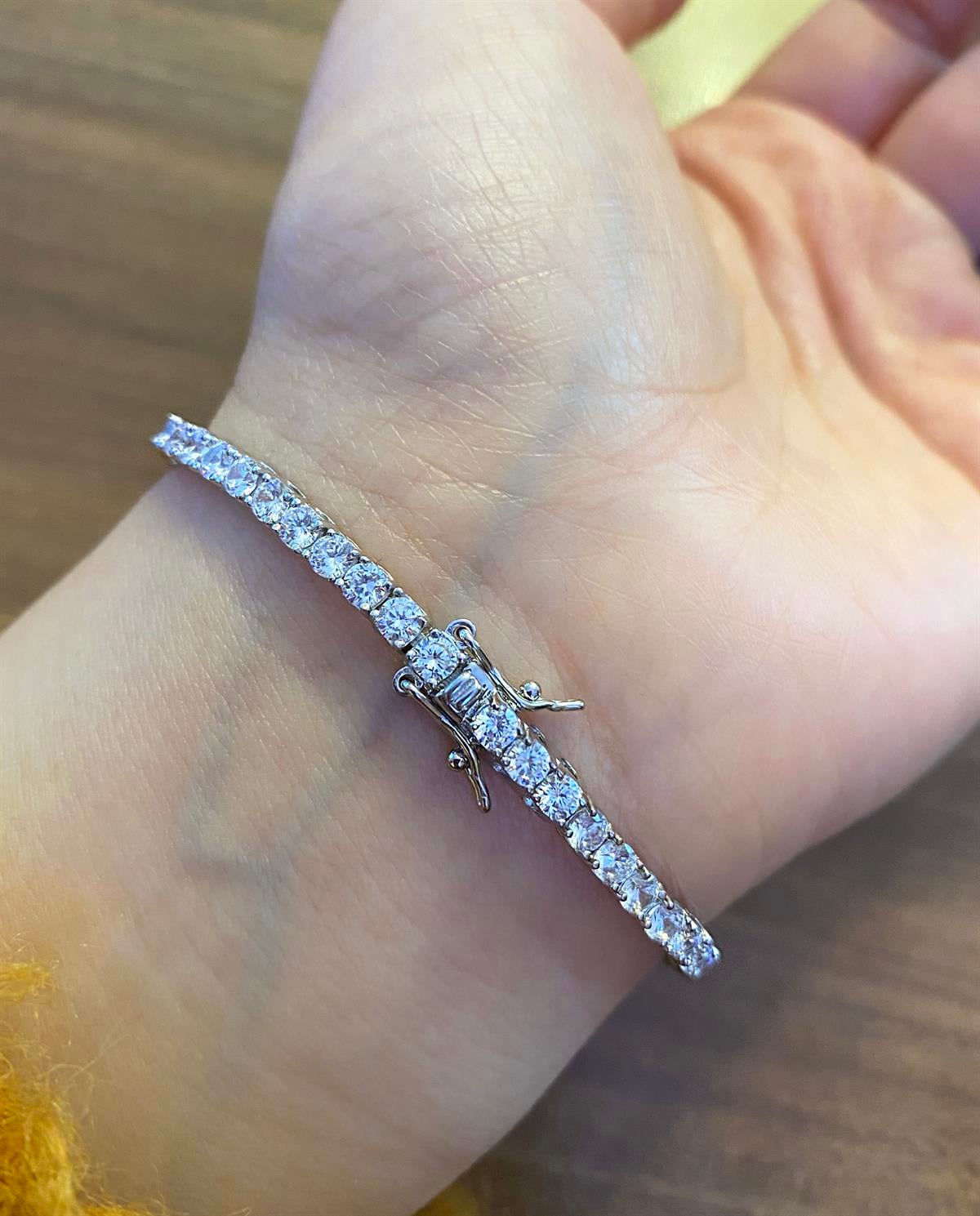 3 mm Gümüş Su Yolu Bileklik