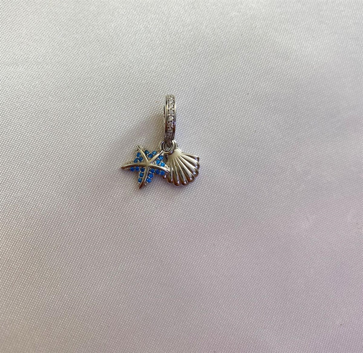 Bayan Gümüş Pandora Bileklik Uyumlu Deniz Kabuğu Model Charm