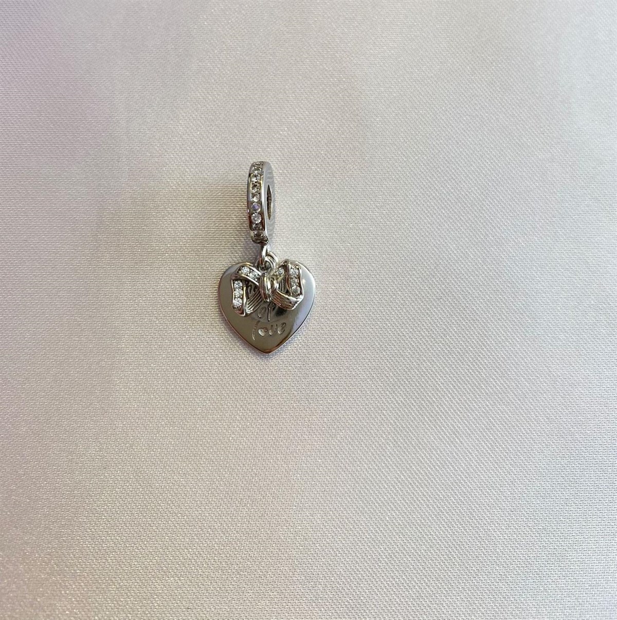 Bayan Gümüş Pandora Bileklik Uyumlu Kurdele Model Charm