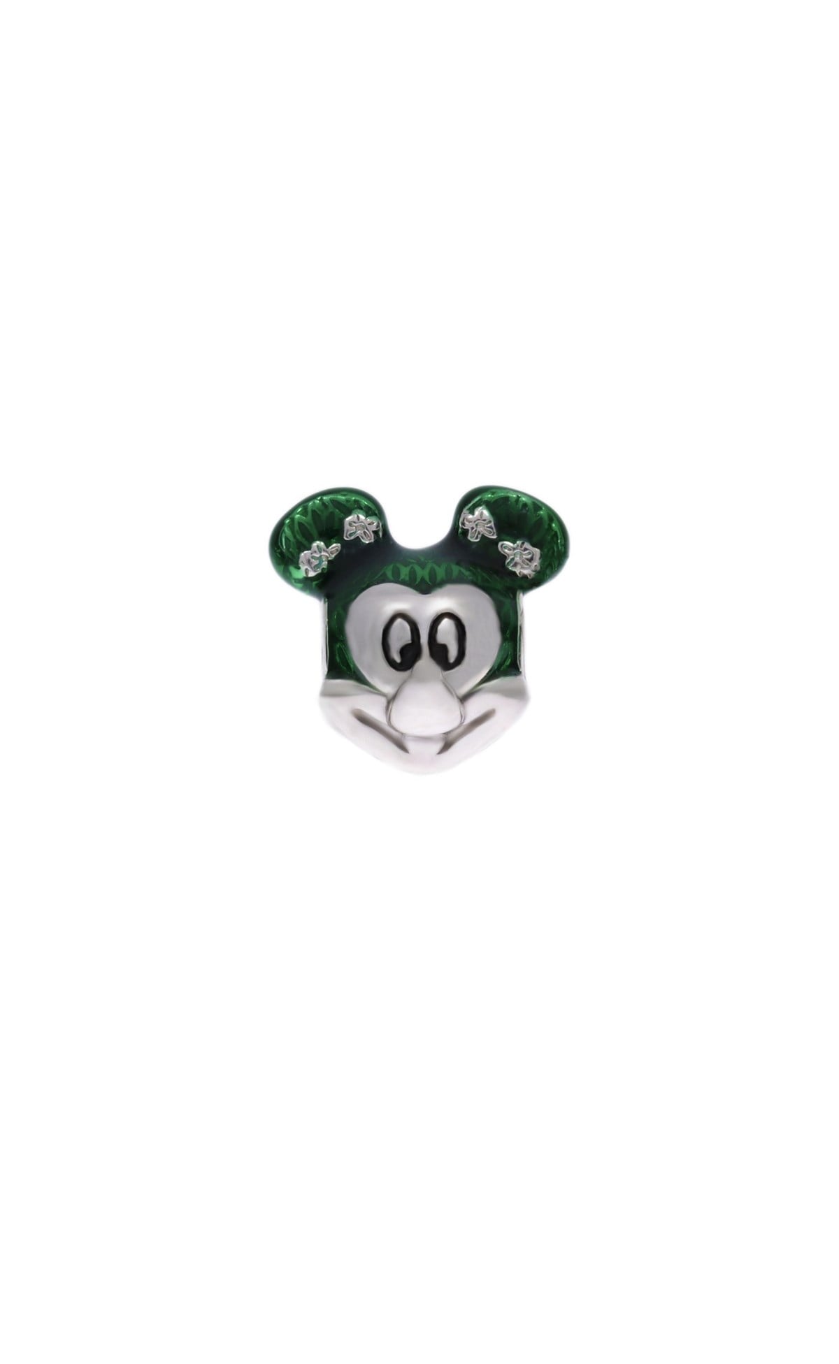 Bayan Yeşil Mickey Model Gümüş Charm