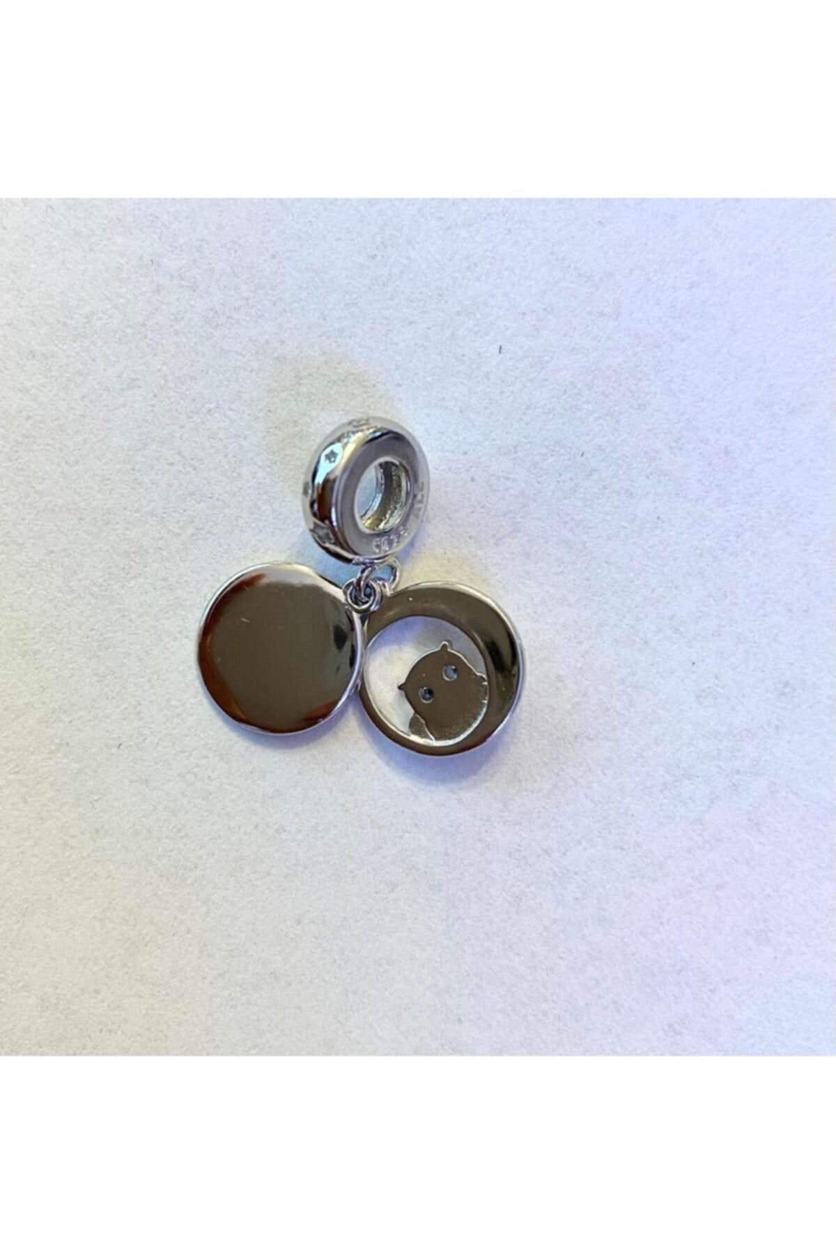 Baykuş Model Gümüş Charm