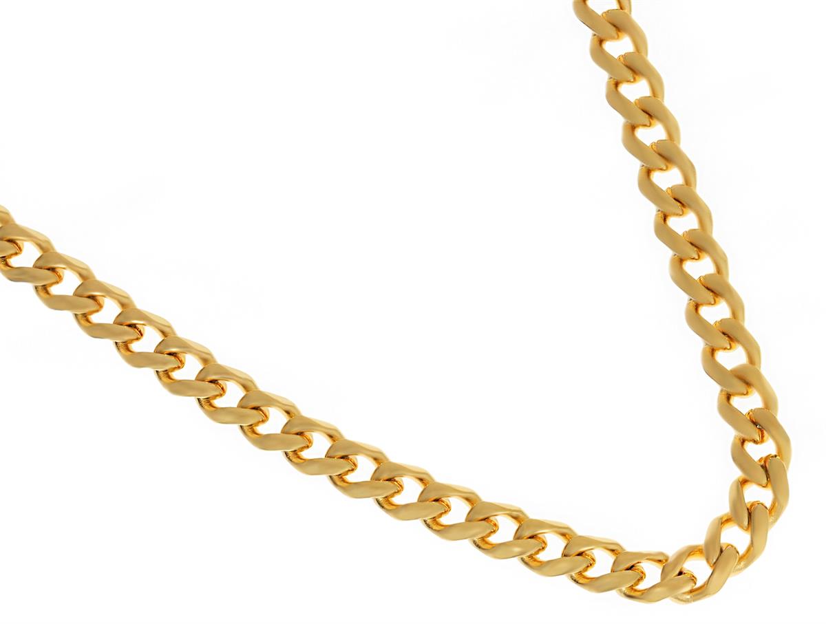 Erkek 4 mm Gold Renk Çelik Zincir 