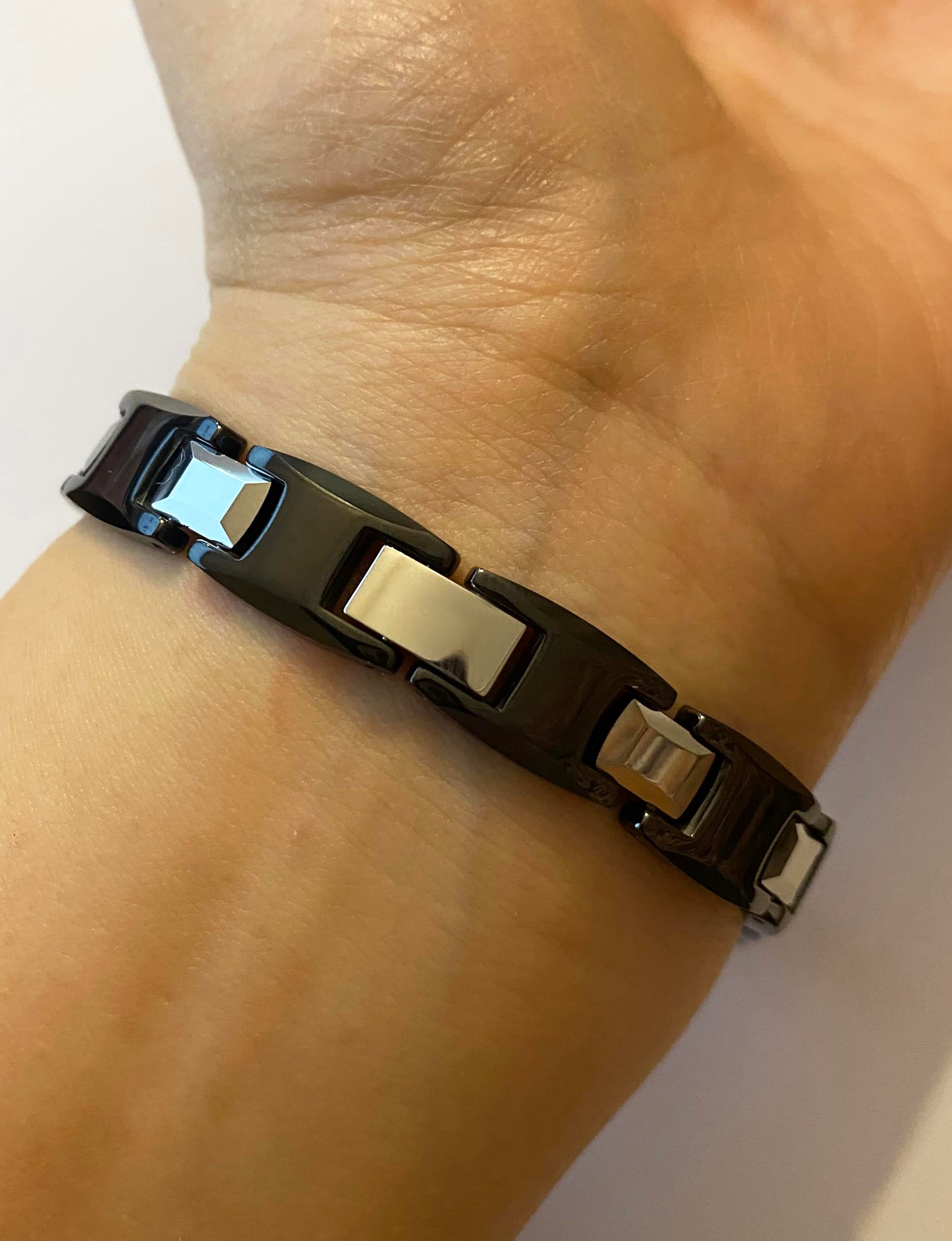 Erkek İki Renk Tungsten Bileklik