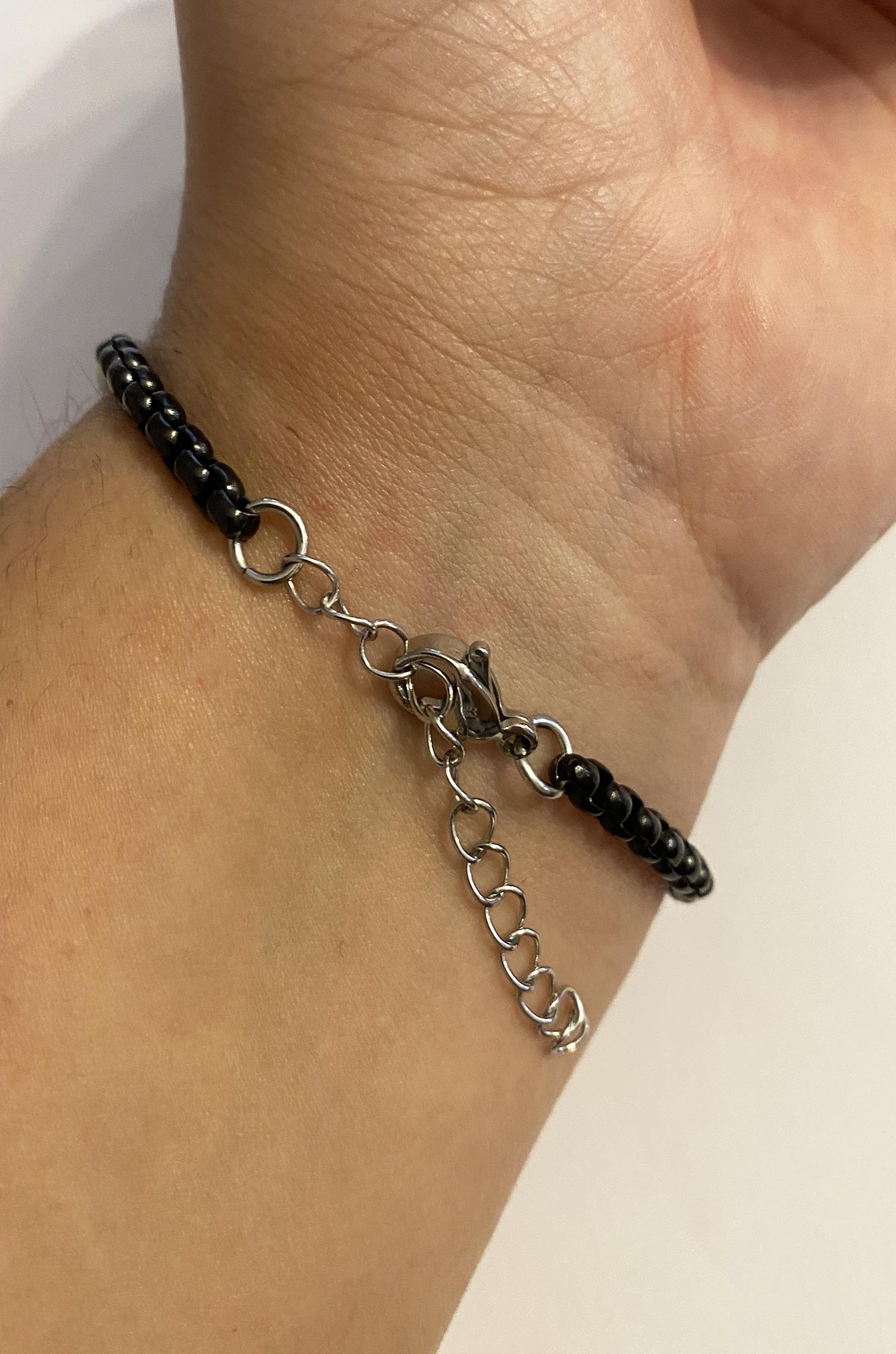 Erkek Silver Renk Detay Çelik Zincir Bileklik