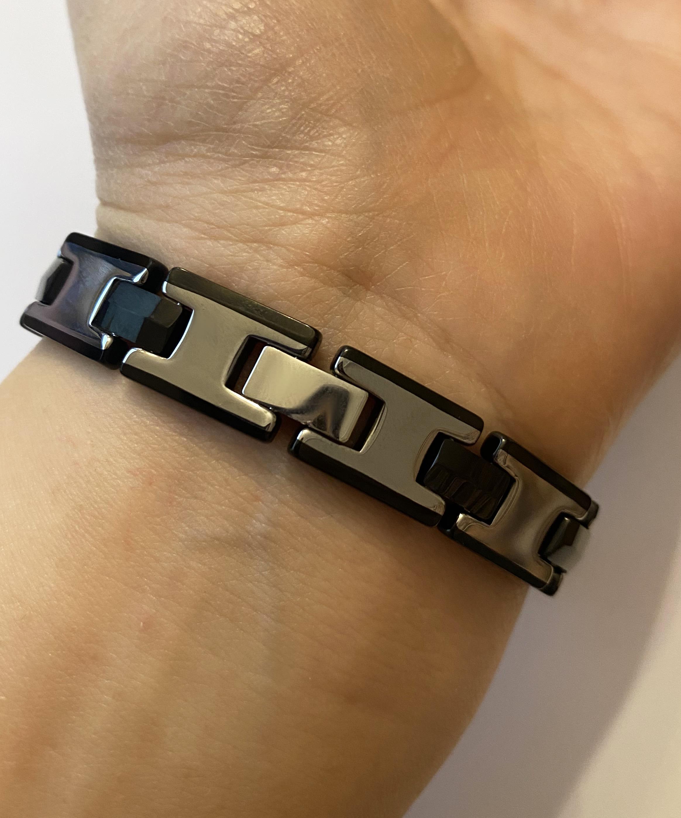 Erkek Siyah Renk Tungsten Bileklik