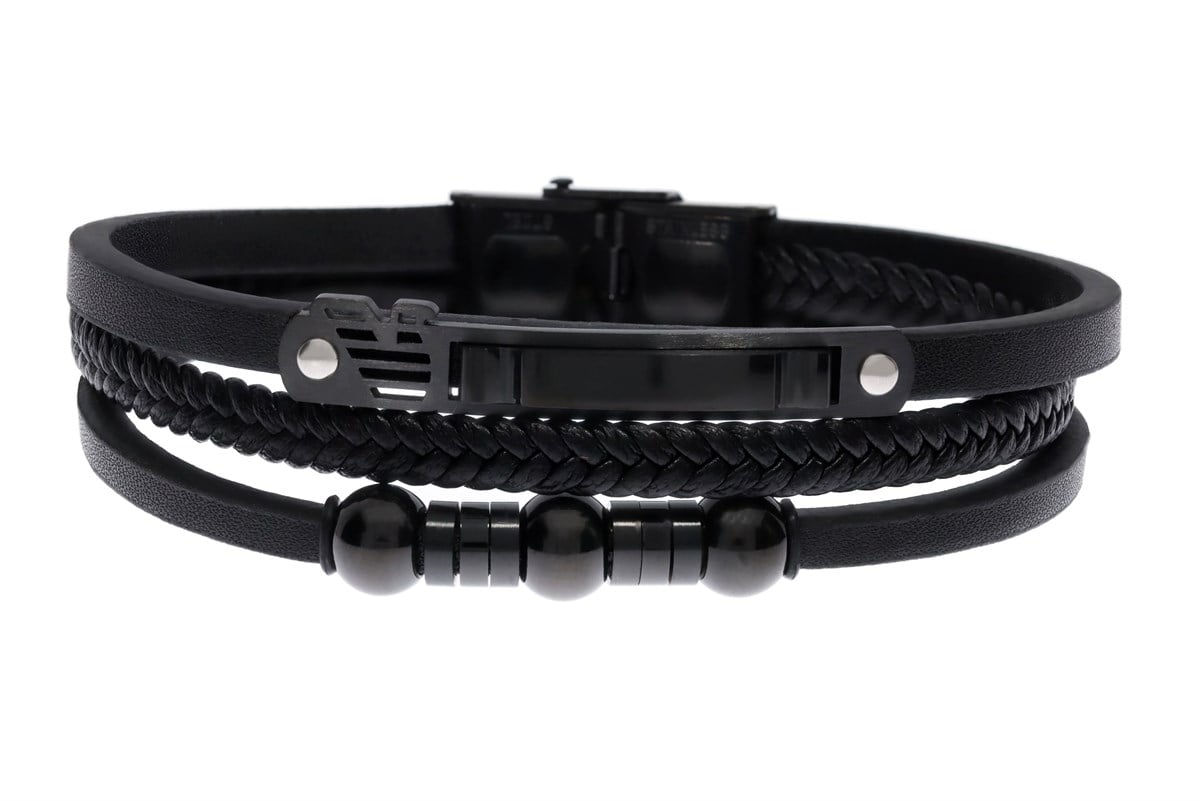 Erkek Üçlü Deri Bileklik 
