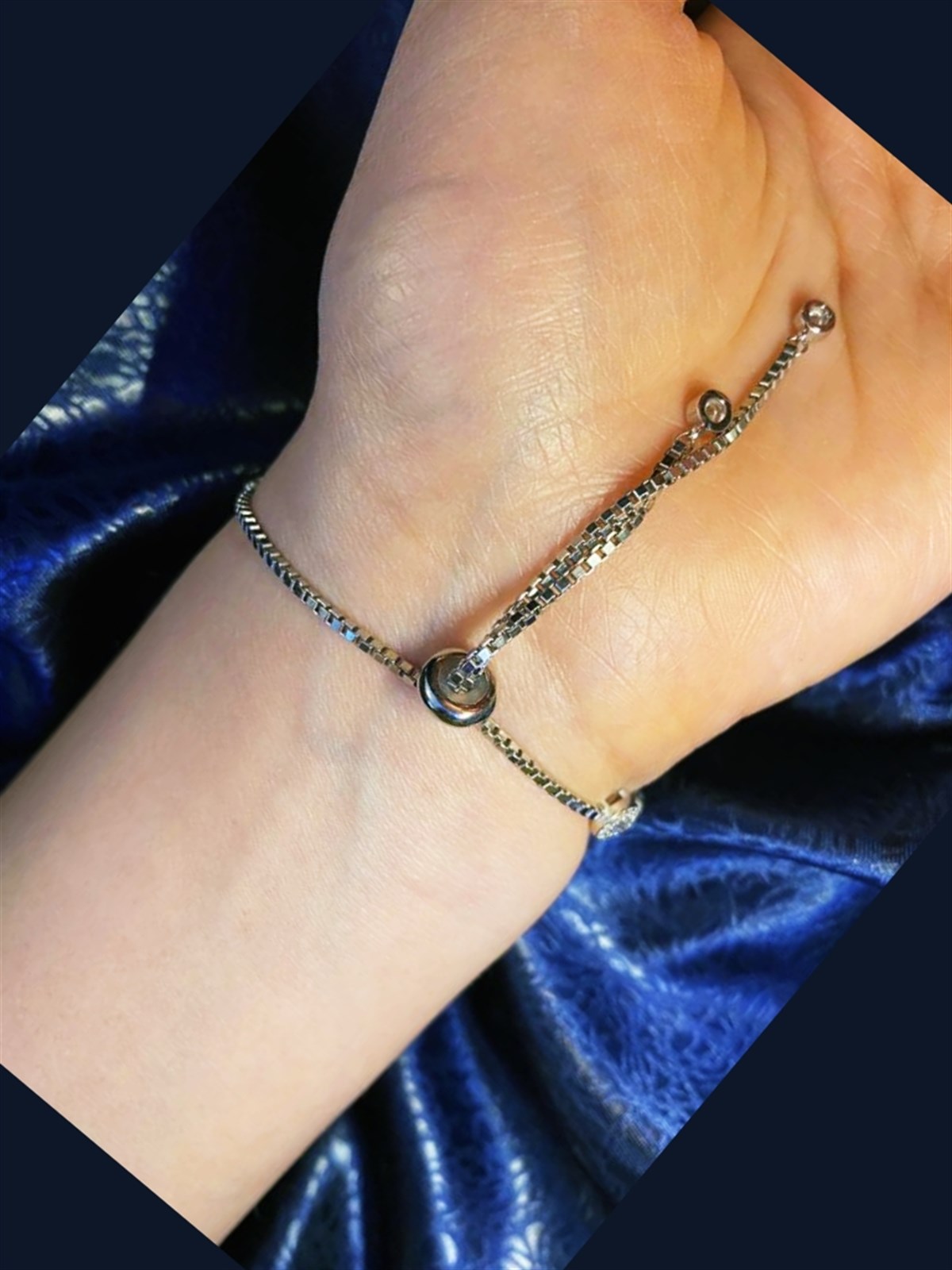 Gümüş İthal Ve Kararma Yapmaz Swarovski Taş Damla Model Su Yolu Asansör Bileklik