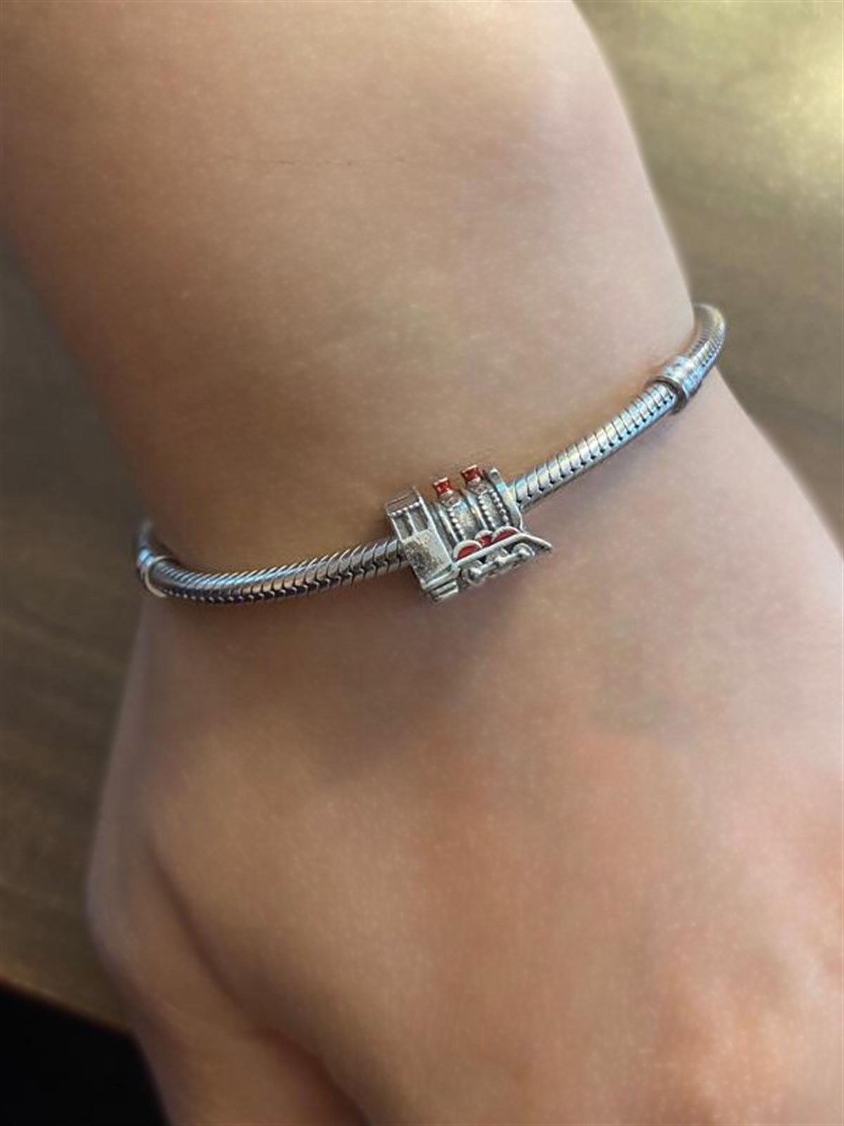 Gümüş Tren Detaylı  Charm