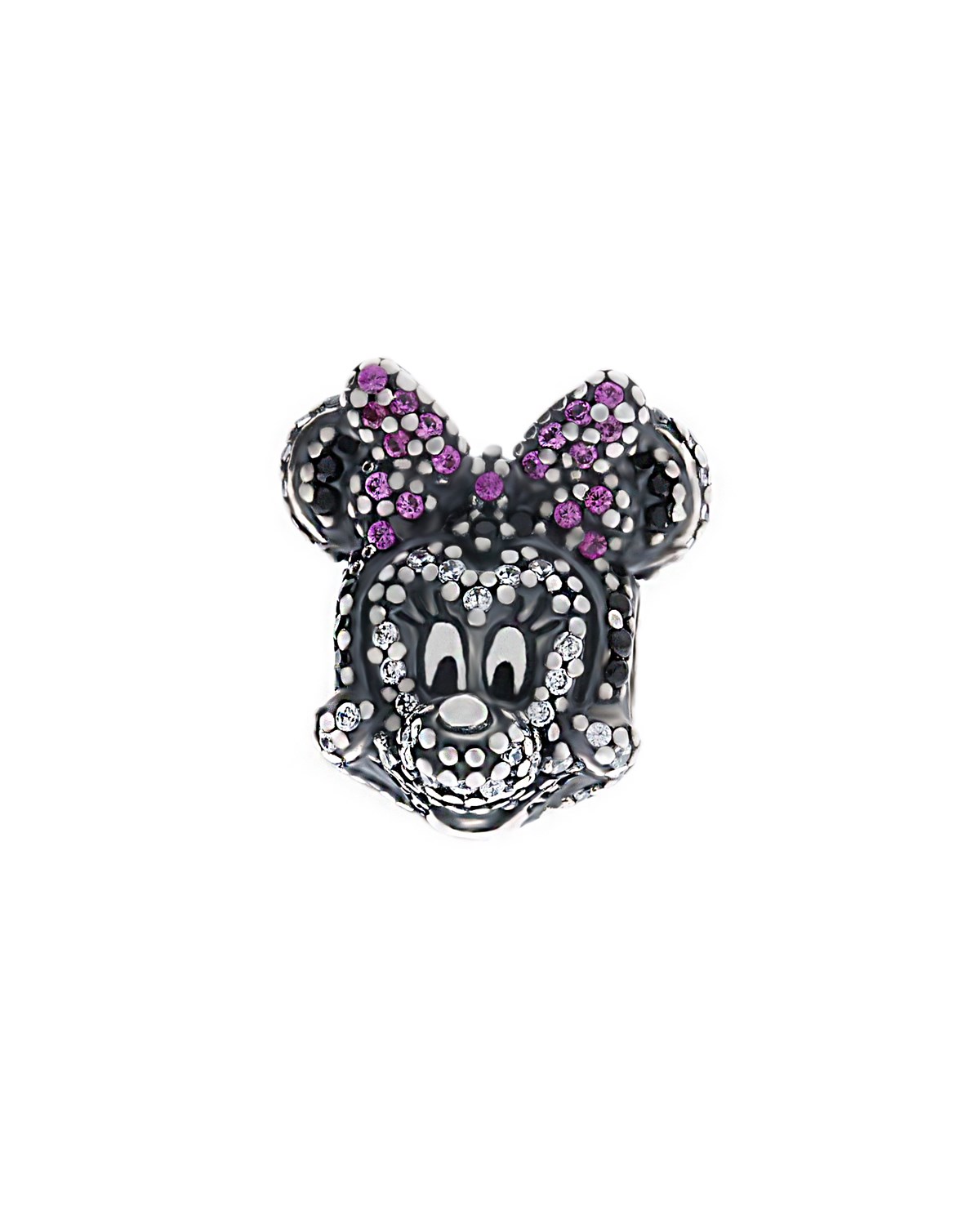 Kadın Antrasit Renk Detay Mickey Model Gümüş Charm