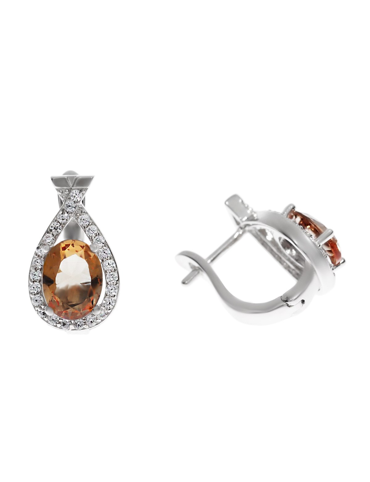 Kadın Balık Model Sultanit Taş Gümüş Küpe