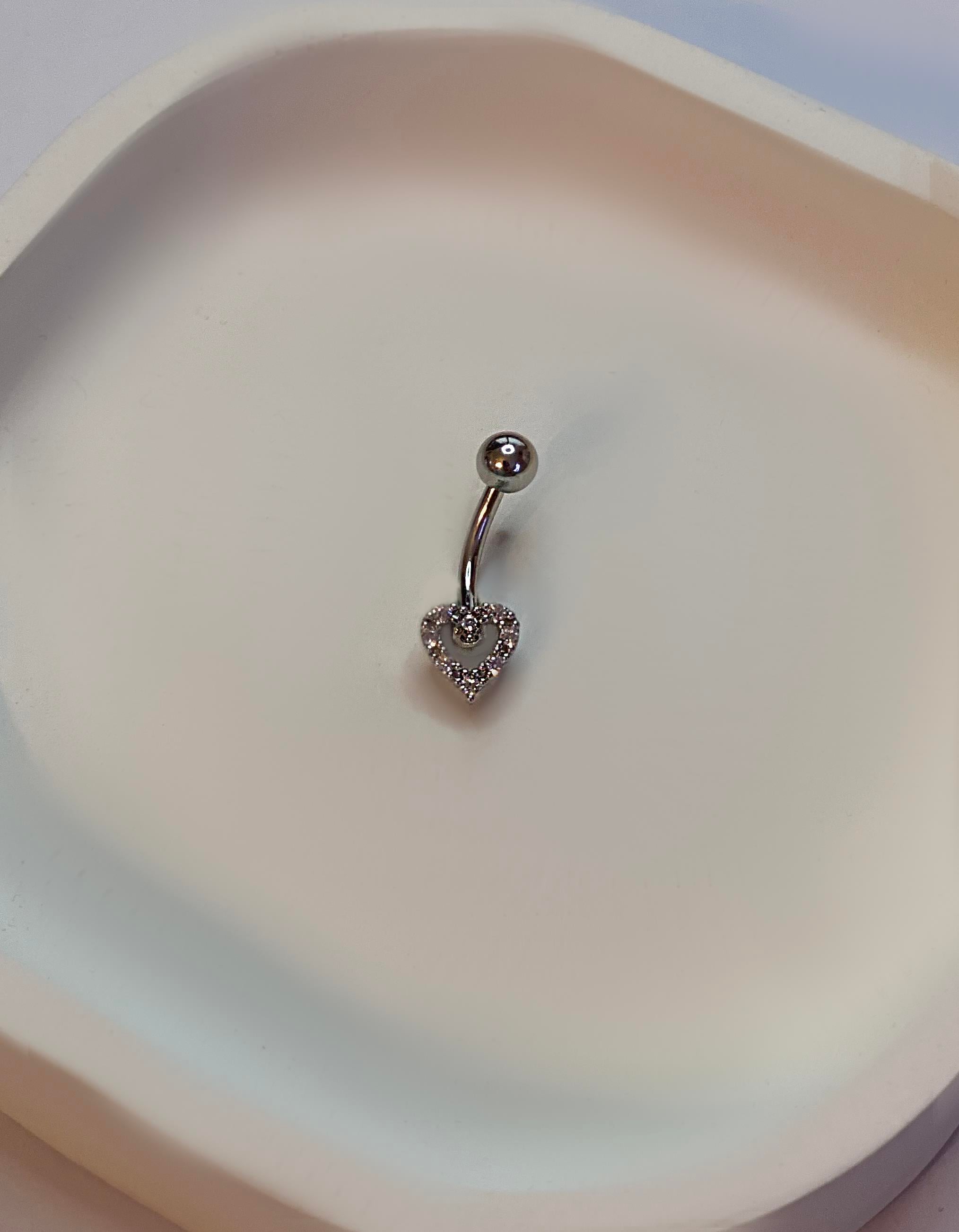 Kadın Çelik Kalp Model Piercing