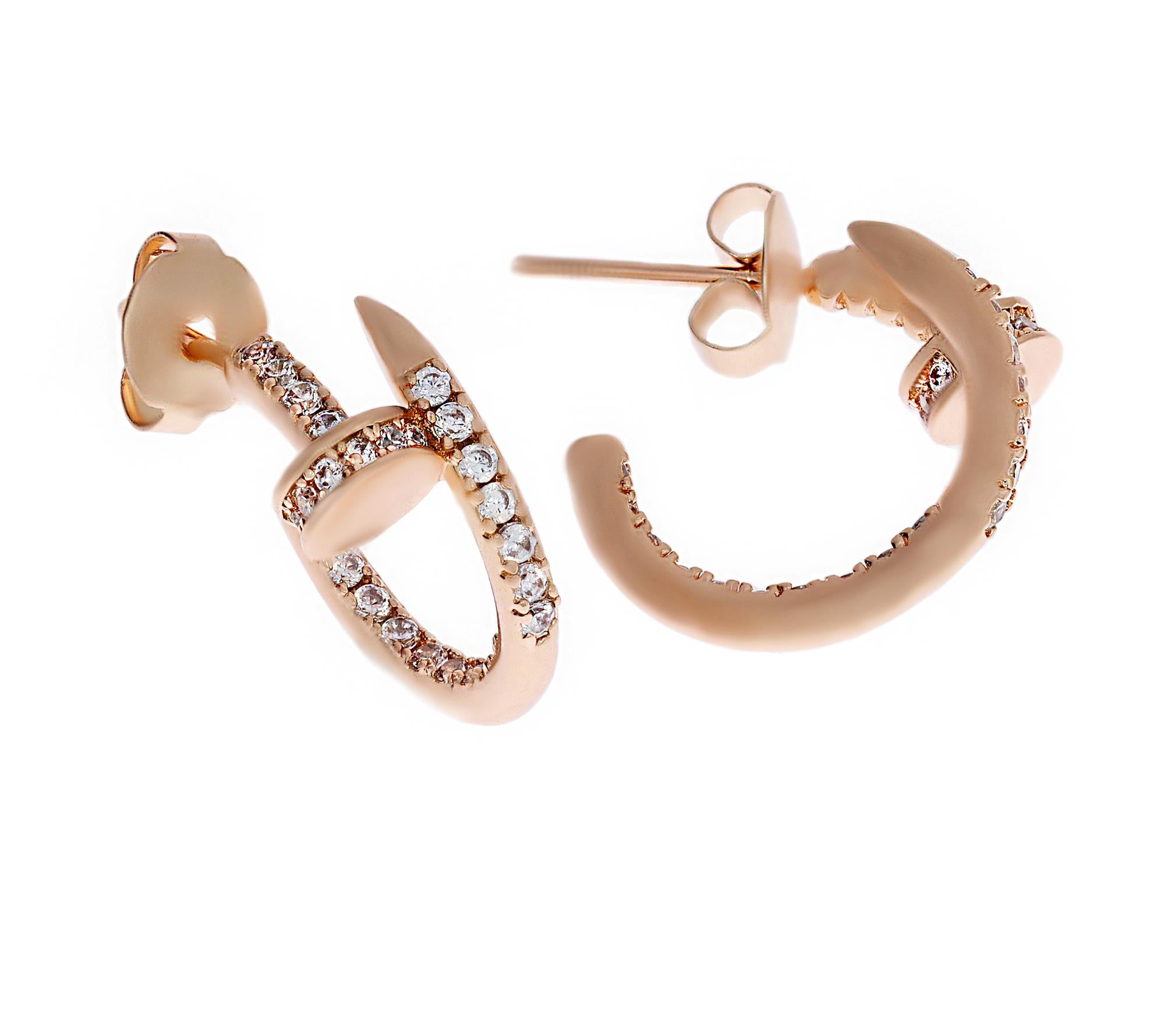 Kadın Çivi Model Çelik Küpe